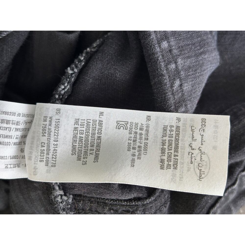 Abercrombie & Fitch The Skinny High Rise Jeans Womens Size 12S Black Curve Love - Picture 4 of 9